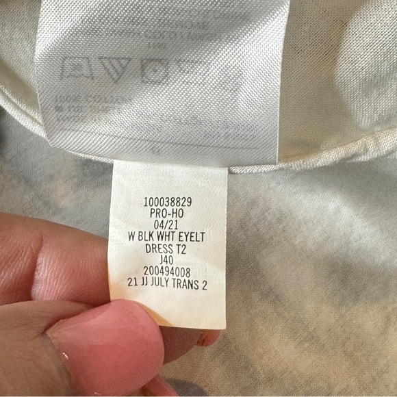 Janie & Jack Girls Sz 8 Black & White Embroidered Leaf Sleeveless Lined Dress - Picture 8 of 11